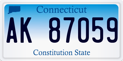 CT license plate AK87059