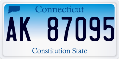 CT license plate AK87095