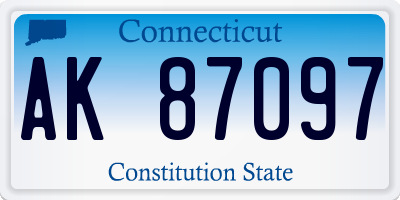 CT license plate AK87097