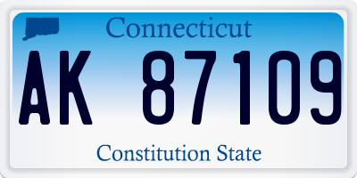 CT license plate AK87109