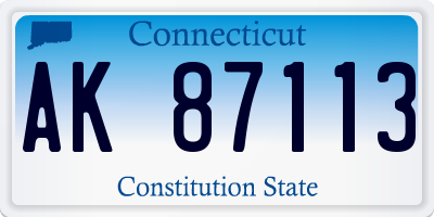 CT license plate AK87113