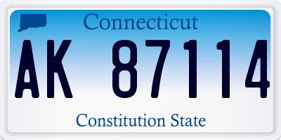 CT license plate AK87114