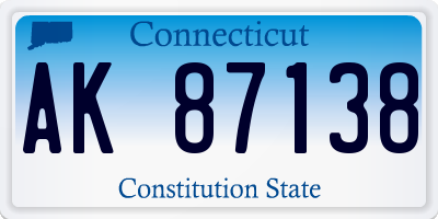 CT license plate AK87138