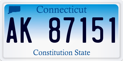CT license plate AK87151