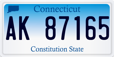 CT license plate AK87165