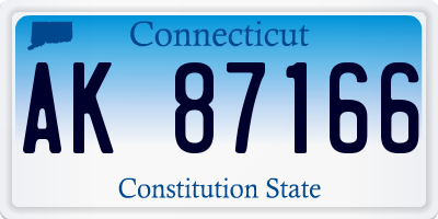 CT license plate AK87166