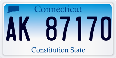CT license plate AK87170
