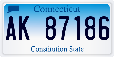 CT license plate AK87186