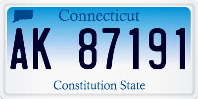 CT license plate AK87191