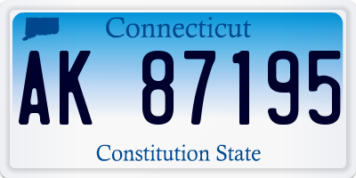CT license plate AK87195