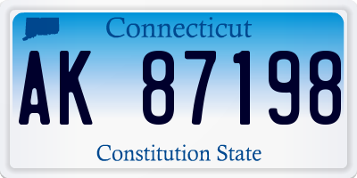 CT license plate AK87198