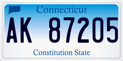 CT license plate AK87205