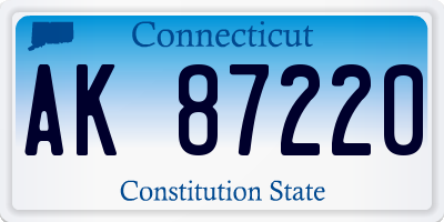 CT license plate AK87220