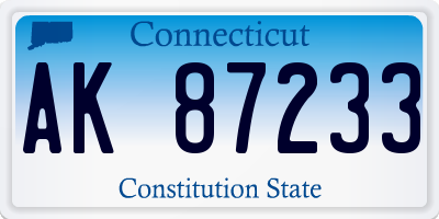 CT license plate AK87233
