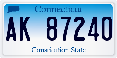 CT license plate AK87240