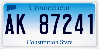 CT license plate AK87241