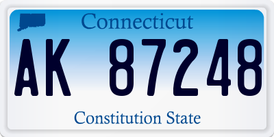 CT license plate AK87248