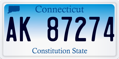 CT license plate AK87274