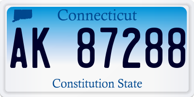 CT license plate AK87288