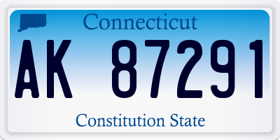 CT license plate AK87291