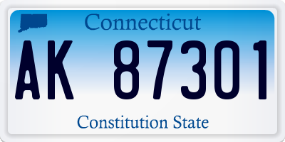 CT license plate AK87301
