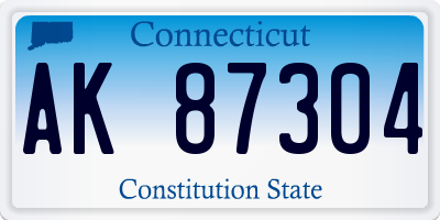 CT license plate AK87304