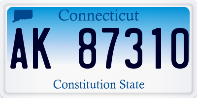 CT license plate AK87310
