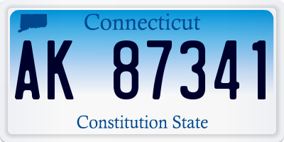 CT license plate AK87341