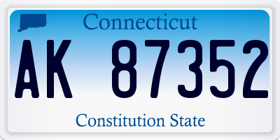 CT license plate AK87352