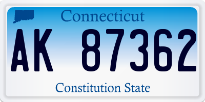 CT license plate AK87362