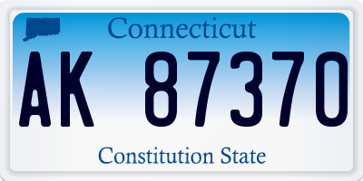 CT license plate AK87370
