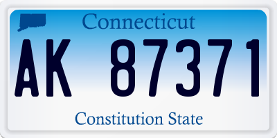 CT license plate AK87371