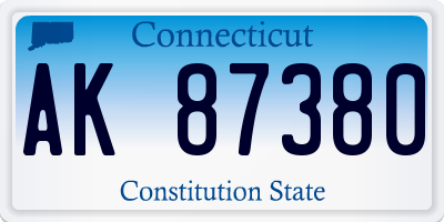 CT license plate AK87380