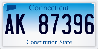 CT license plate AK87396