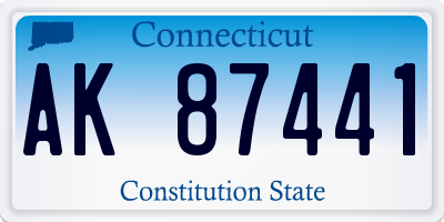 CT license plate AK87441