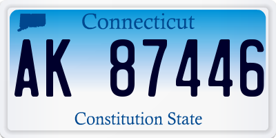 CT license plate AK87446