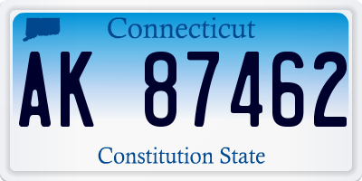 CT license plate AK87462