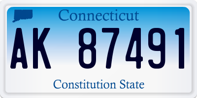 CT license plate AK87491