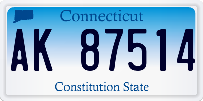 CT license plate AK87514