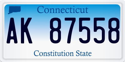 CT license plate AK87558