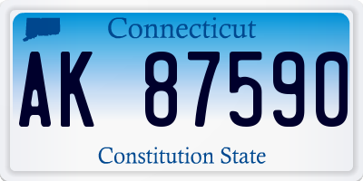 CT license plate AK87590
