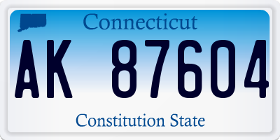CT license plate AK87604