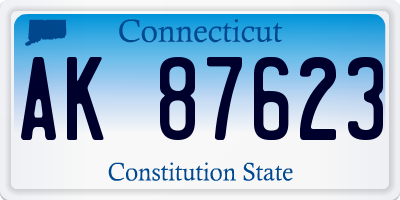 CT license plate AK87623