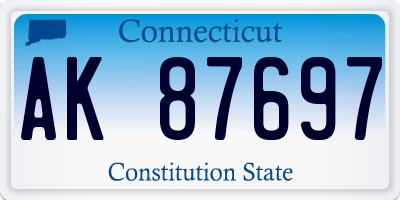 CT license plate AK87697