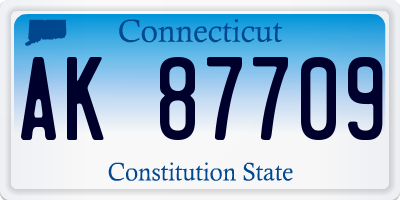 CT license plate AK87709