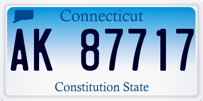 CT license plate AK87717