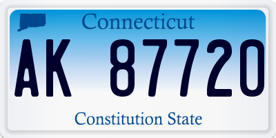 CT license plate AK87720