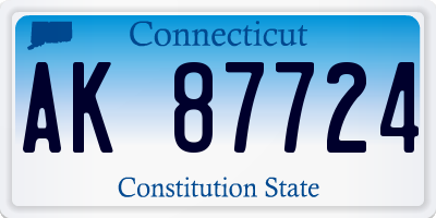CT license plate AK87724