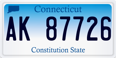 CT license plate AK87726