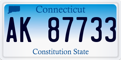 CT license plate AK87733
